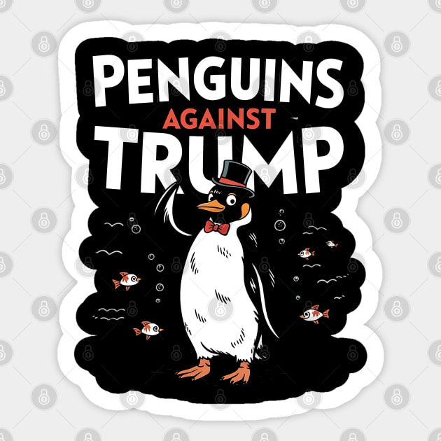 Resist-Penguin Sticker by Creatifly Graphic Tees